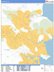 San Rafael  Wall Map Basic Style